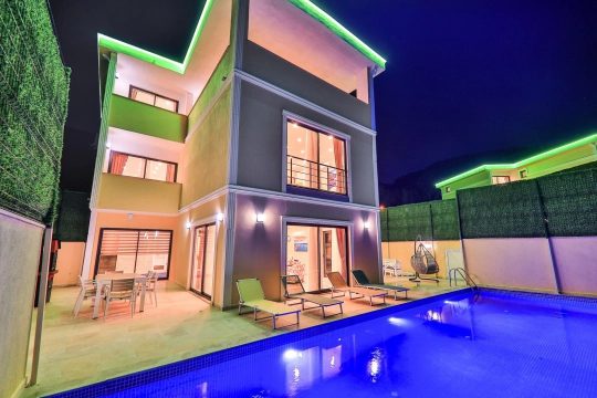 Villa Doğa Palmiye - Antalya, Kaş, kalkan / İslamlar - Deniz manzaralı tatil villası