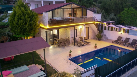 Villa Reyhan Kalkan - Antalya, Kaş, kalkan / İslamlar - Deniz manzaralı tatil villası