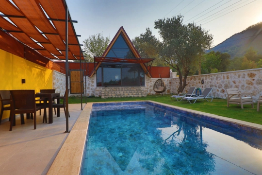 Bungalov 1022 - Antalya, Kaş, Kalkan / Üzümlü - Deniz manzaralı tatil villası