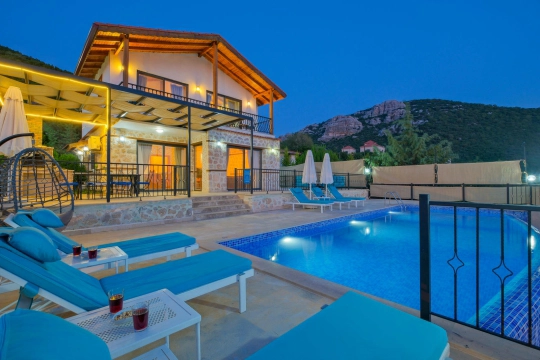 Villa Naz 1 - Antalya, Kaş, Kalkan / Sarıbelen - Deniz manzaralı tatil villası