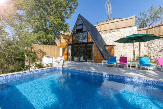 Bungalov 1018 - Antalya, Kaş, Kalkan / Sarıbelen - Deniz manzaralı tatil villası
